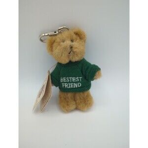 Boyds Bears Plush 'Bestest Friend' Bear Keyring/Purse Charm 4"